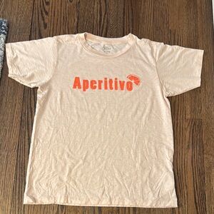 J. Crew Vintage Pale Pink and Orange Short Sleeve Graphic Tee